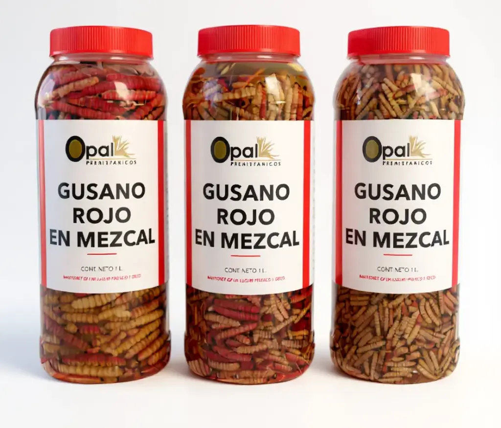 Gusano Rojo De Maguey en Mezcal / Litro