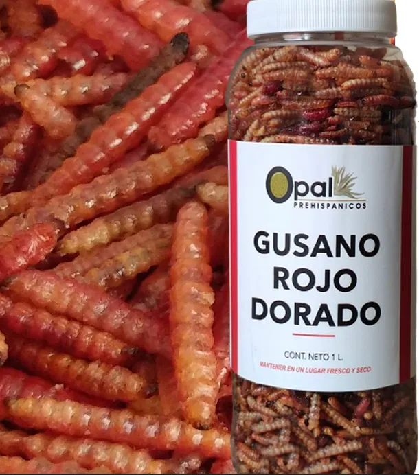 Gusano Rojo De Maguey Dorado por Litro