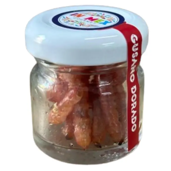 Frasco Gusano Rojo Dorado 1 oz