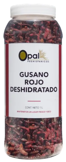 Gusano Rojo de Maguey Deshidratado / Litro
