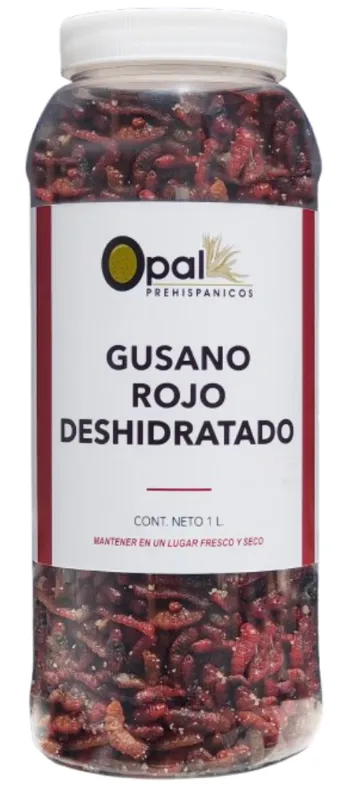 Gusano Rojo de Maguey Deshidratado / Litro Salsa