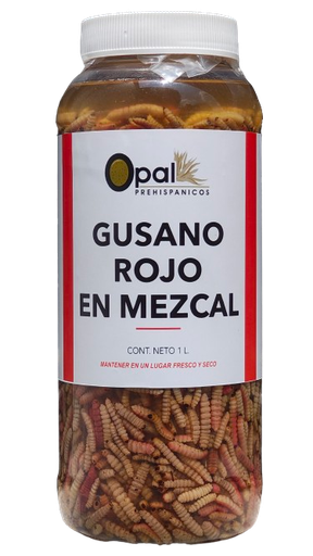 Gusano Rojo De Maguey en Mezcal / Litro